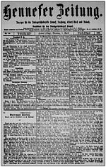 Die erste Ausgabe der Hennefer Volkkzeitung vom 5. April 1892.